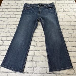 Axcess A Liz Claiborne Company Stretch Bootcut Jeans Women's 16 Gray High Rise